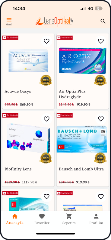 Lens Marka Mobil Uygulama